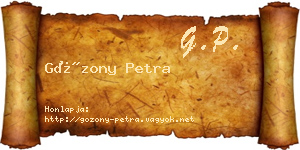 Gózony Petra névjegykártya
