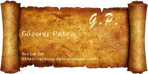 Gózony Petra névjegykártya